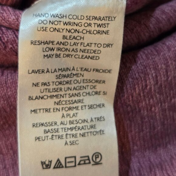 Free People We The Free Sweater XS Oversize Swinging Cable Cuff Sweater Grape - Picture 5 of 11